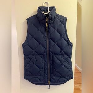 J. Crew Dark Blue Quilted Vest